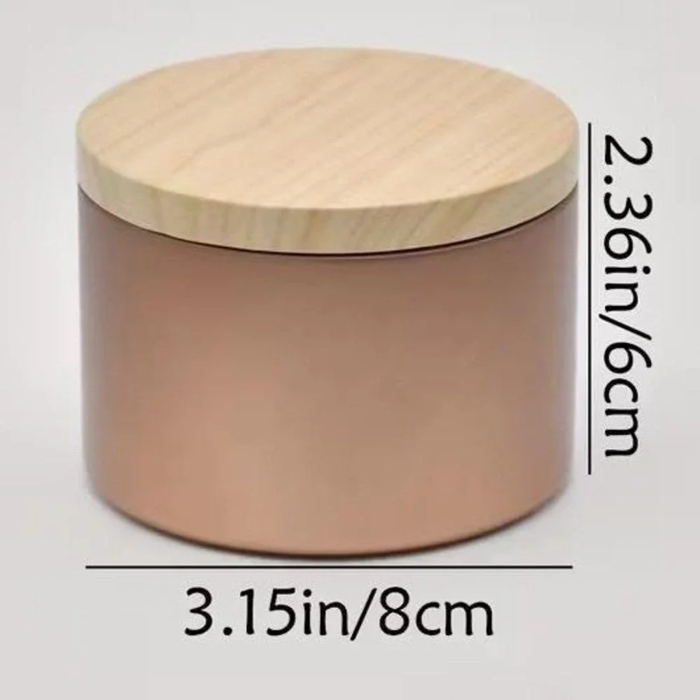 NEW Rose Gold Candle Jars 12 Pack 8oz Metal Containers‎ Lid DIY Candle Making